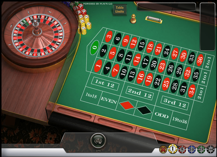 Make your bets at the Roulette table