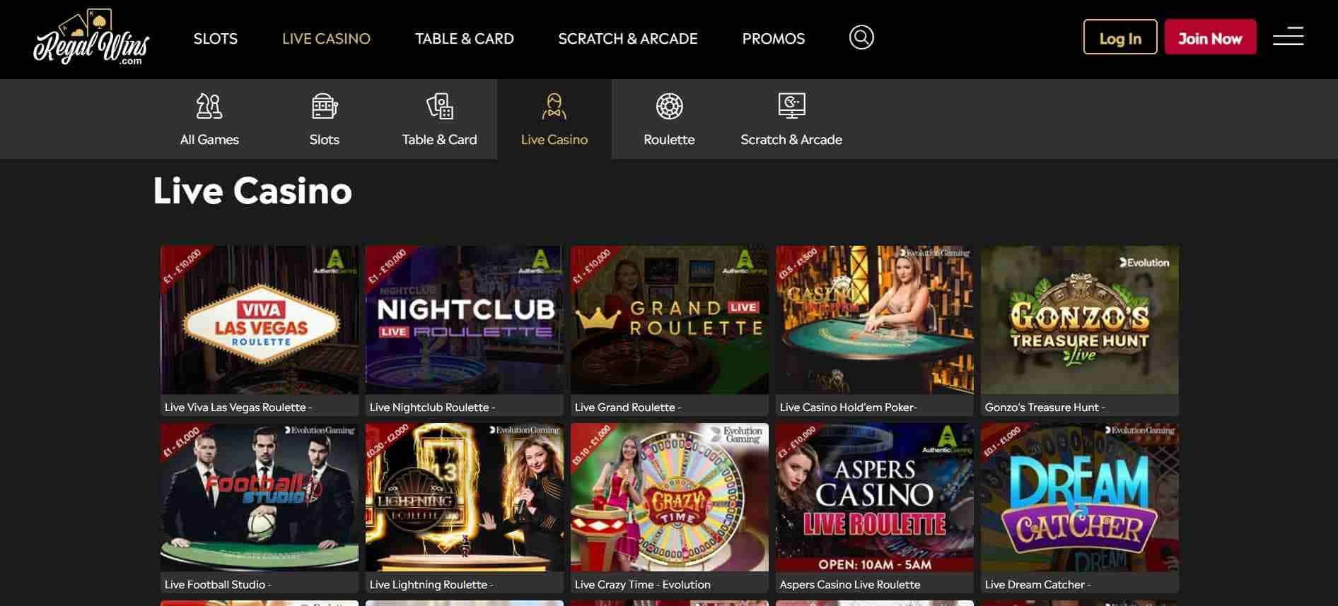 Regal Wins Casino Online