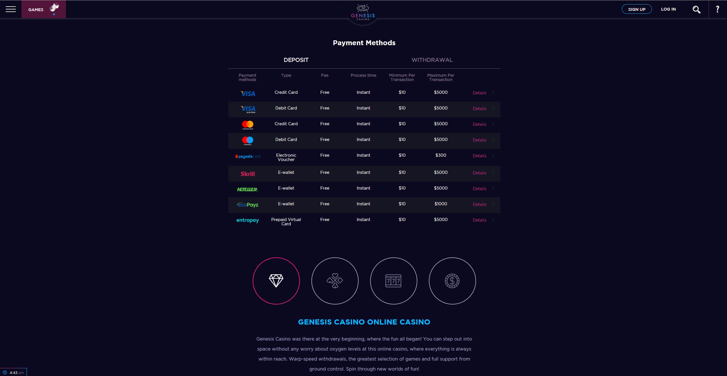 Genesis Casino Online