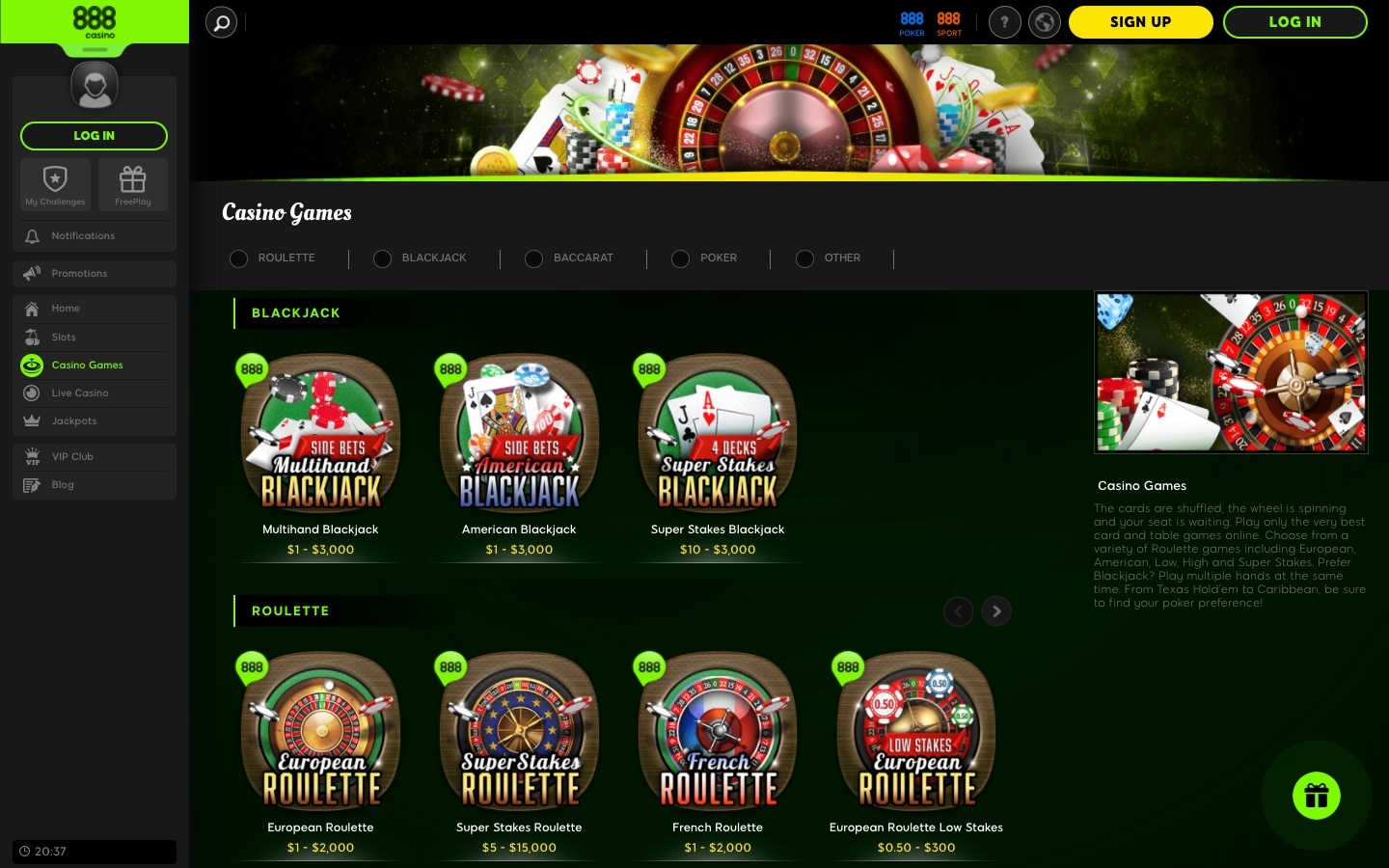 888 Casino Sign Up