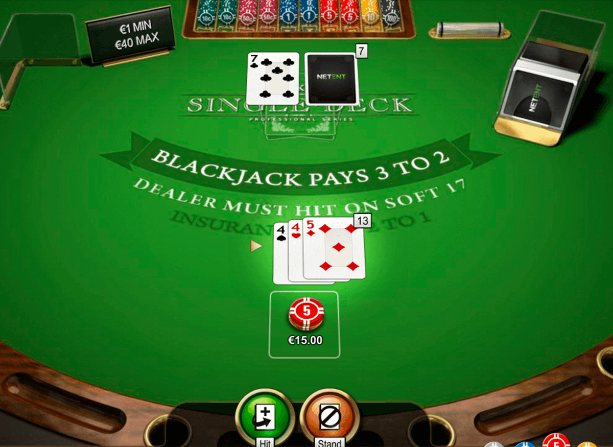 Single Deck Blackjack Online Casino