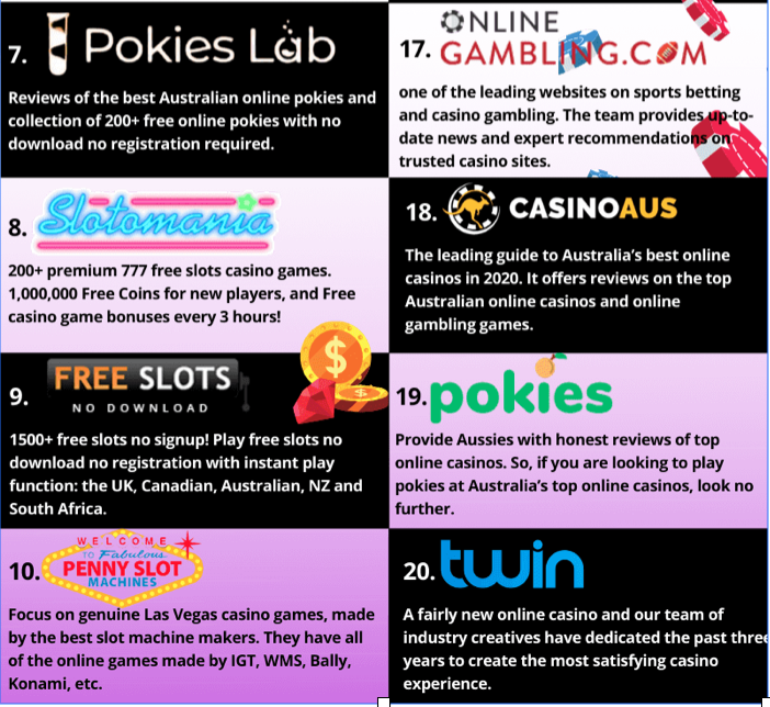 Top 20 Casino Sites